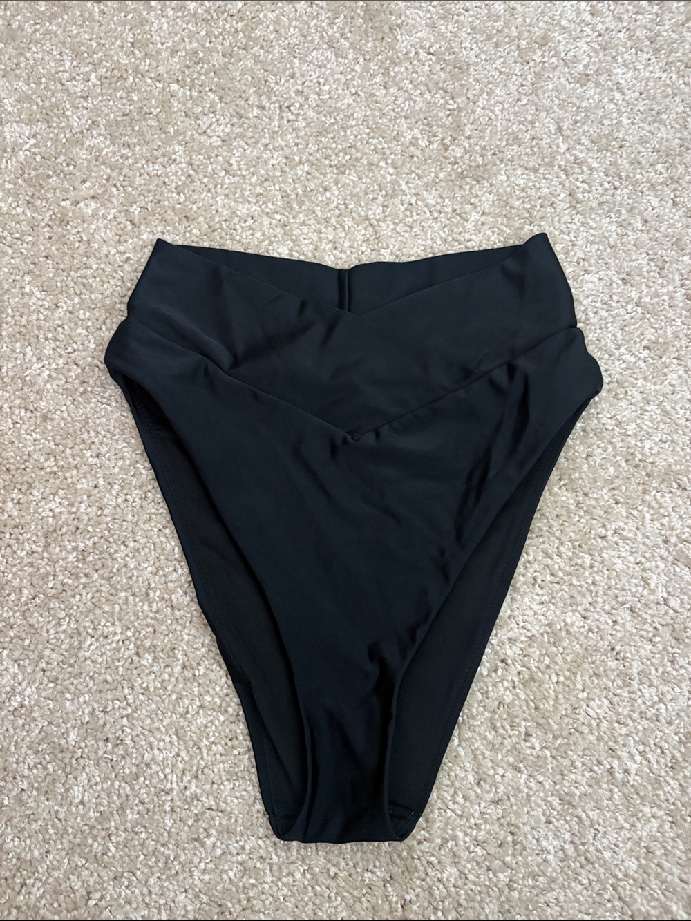 Aerie Criss Cross Black High-Waist Bikini Bottoms